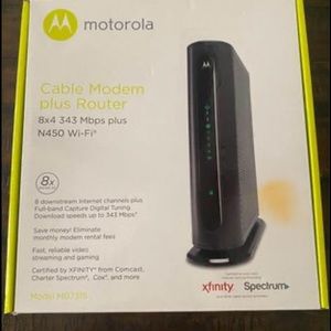 Motorola Cable Modem Plus Router. New in box.